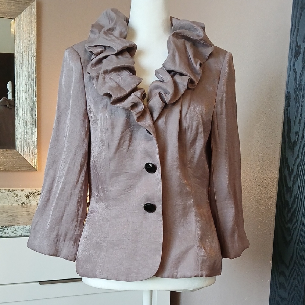 Liliana Mauve Dinner Jacket Blazer Size 8 Formal Iridescent Fabric